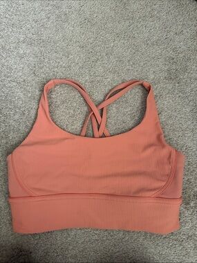 lululemon athletica Ribbed Crossback Sports Bra - Peach